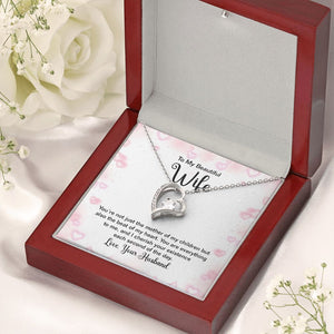 Wife - Beat of My Heart Mother of MY CHILDREN  Forever Love Necklace for Mother's Day Birthday Thinking of You