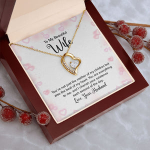 Wife - Beat of My Heart Mother of MY CHILDREN  Forever Love Necklace for Mother's Day Birthday Thinking of You