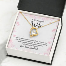 Load image into Gallery viewer, Wife - Beat of My Heart Mother of MY CHILDREN  Forever Love Necklace for Mother&#39;s Day Birthday Thinking of You