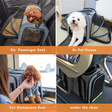 Load image into Gallery viewer, Pet Travel Bag Safe Airline Approved Expandable Foldable Soft-Sided Dog Carrier 3 Doors 2 Reflective Tapes