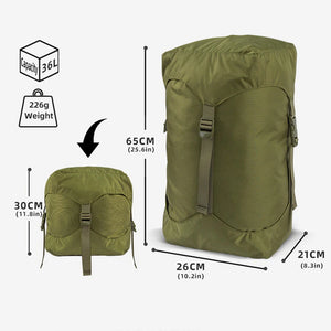 36L Camp Sleeping Gears Storage Bag Outdoor Storage Compression Bag Pack down Cotton Sleeping Bag Travel Sundry Tighten Backpack