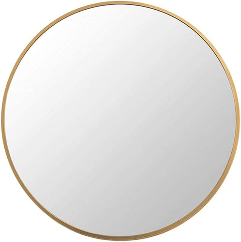 19.7'' round Bathroom Mirror,Gold Wall Mounted Circle Mirror,Modern Brushed Brass Metal Frame Circular Mirror for Wall Decor,Vanity,Living Room,Bedroom