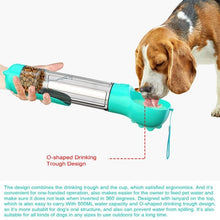 Load image into Gallery viewer, Portable Pet Dog Water Bottle Travel Outdoor Drinking Bowl Feeder Tray 300/500ML