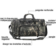 Load image into Gallery viewer, Military Tactical Travel Bag Men Outdoor Handbag Sports Luggage Bags Weekend Gym Hiking Trekking Bag with Shoes Compartment