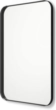 Load image into Gallery viewer, 30&quot; X 40&quot; Black Metal Framed Mirror | Rectangle Bathroom Wall Mirror | Rounded Corner