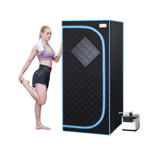 Portable Steam Sauna Tent Home Personal Sauna Room Full Body Spa 2.2L 1000W US