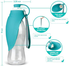 Load image into Gallery viewer, Pet Dog Portable Water Bottle Leaf Shaped Travel Supplies Kettle Pet Supplies