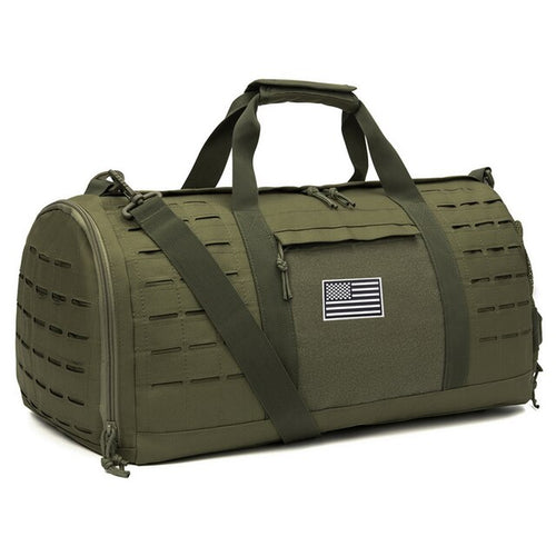 40L Sport Gym Bag Military Duffle Bag for Men Tactical Fitness Duffle Bag Travel Training Bag with Shoe Basketball Weekender Bag