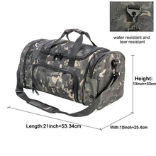 Load image into Gallery viewer, Military Tactical Travel Bag Men Outdoor Handbag Sports Luggage Bags Weekend Gym Hiking Trekking Bag with Shoes Compartment