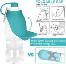 Load image into Gallery viewer, Portable Pet Water Bottle Dispenser Dog Cat Travel Drinking Feeder Tray Bowl US