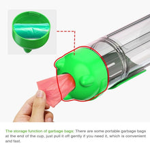 Load image into Gallery viewer, Pet Dog Water Bottle Dispenser Travel Feeder Tray Bowl with Trash Bag Box