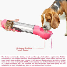 Load image into Gallery viewer, Pet Dog Water Bottle Dispenser Travel Feeder Tray Bowl with Trash Bag Box