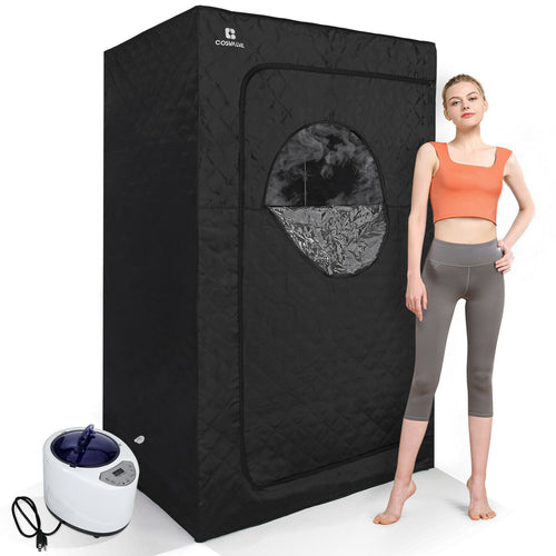 Full Size 1000W 2.6L Personal Steam Sauna Portable Heated Home Spa Detox Therapy