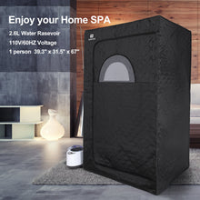 Load image into Gallery viewer, Full Size 1000W 2.6L Personal Steam Sauna Portable Heated Home Spa Detox Therapy