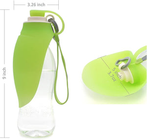 Pet Water Bottle for Travel Portable Water Dispenser for Dogs+Pet Waste Bag 20Oz