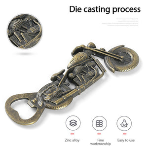 Zinc Alloy Motorcycle Bottle Opener Beer Gifts for Men Dad Boyfriend Husband Valentines Day Birthday Bikers Presents for Grandpa