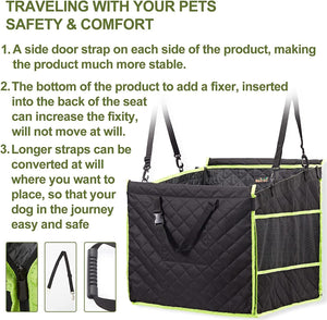 Portable Dog Car Seat Pet Booster Travel Safety Protector for Small/Medium Dogs