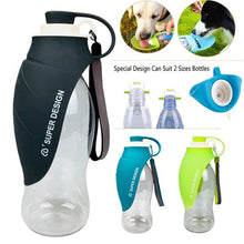 Load image into Gallery viewer, Portable Pet Water Bottle Dispenser Dog Cat Travel Drinking Feeder Tray Bowl US