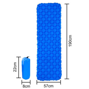 Outdoor Sleeping Pad Built-In Foot Air Pump Camping Inflatable Mattress Travel Mat Ultralight Air Bed TPU Nylon Waterproof 200Kg