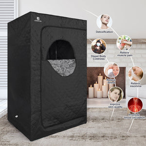 Full Size 1000W 2.6L Personal Steam Sauna Portable Heated Home Spa Detox Therapy