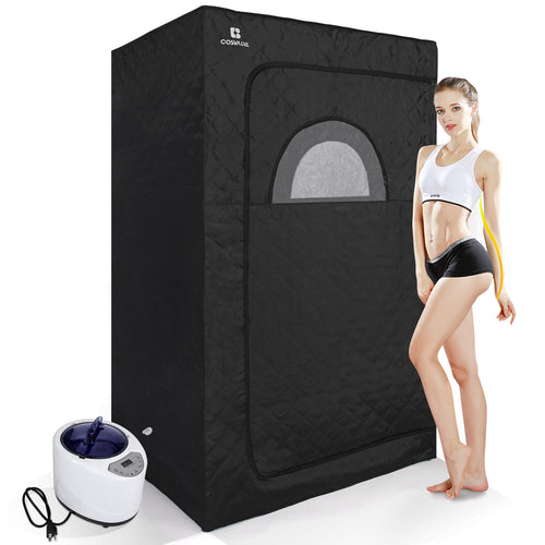 Full Size 2.6L 1000W Portable Personal Steam Sauna Heated Home Spa Detox Therapy