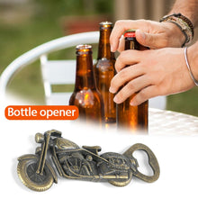 Load image into Gallery viewer, Zinc Alloy Motorcycle Bottle Opener Beer Gifts for Men Dad Boyfriend Husband Valentines Day Birthday Bikers Presents for Grandpa