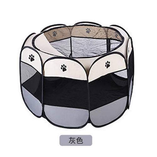 Portable Folding Pet Tent Dog House Octagonal Cage for Cat Tent Playpen Puppy Kennel Easy Operation Fence Outdoor Big Dogs House