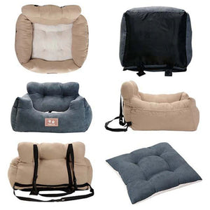 Puppy Car Seat Cover Sofa with Safe Belt Dog Seat Bag Basket Pet Travel Car Seats Cover for Small Medium Dogs Pet Carrier