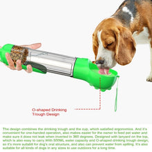 Load image into Gallery viewer, Portable Pet Dog Water Bottle Travel Outdoor Drinking Bowl Feeder Tray 300/500ML