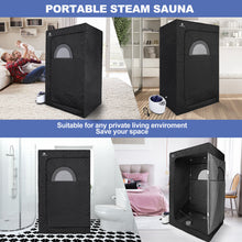 Load image into Gallery viewer, Full Size 1000W 2.6L Personal Steam Sauna Portable Heated Home Spa Detox Therapy