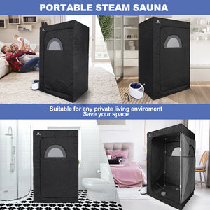 Full Size 1000W 2.6L Personal Steam Sauna Portable Heated Home Spa Detox Therapy