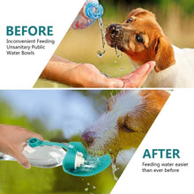 Load image into Gallery viewer, Portable Pet Water Bottle Dispenser Dog Cat Travel Drinking Feeder Tray Bowl US