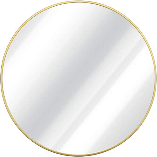 G-LEAF 42 Inch round Mirror, Metal Frame Large Circle Mirror for Washing Room, Living Room, Bathroom, Home Decoration