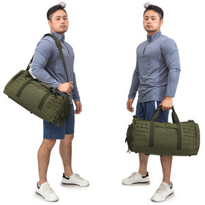 40L Sport Gym Bag Military Duffle Bag for Men Tactical Fitness Duffle Bag Travel Training Bag with Shoe Basketball Weekender Bag