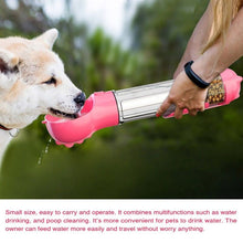 Load image into Gallery viewer, Portable Pet Dog Water Bottle Travel Outdoor Drinking Bowl Feeder Tray 300/500ML